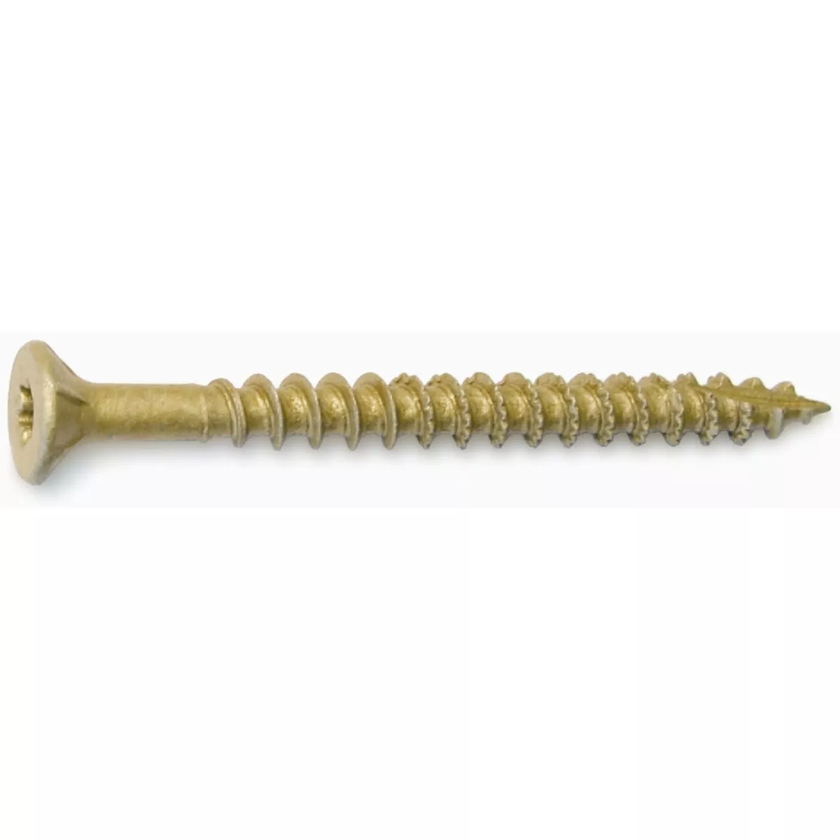 Midwest Fastener #12 x 2-1/2 In. Tan XL1500 Coated Steel Star Drive Bugle Head Saberdrive Wood Screws