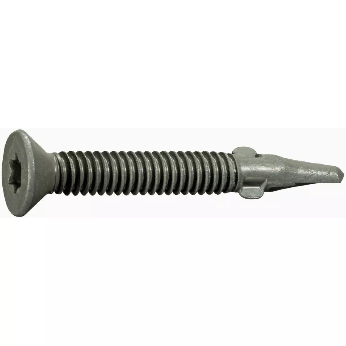 Midwest Fastener #14-14 x 2 In. Gray Ruspert Coated Steel Star Drive Flat Head Self-Drilling Screws with Wings