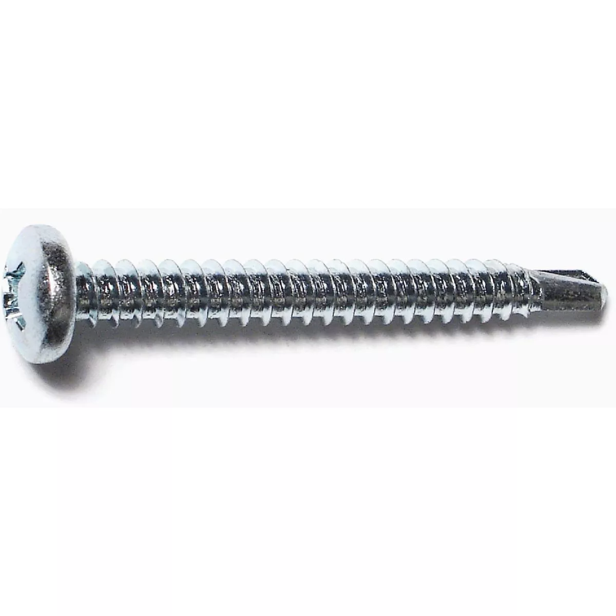 Midwest Fastener #12-14 x 2 In. Zinc Plated Steel Phillips Pan Head Self-Drilling Screws