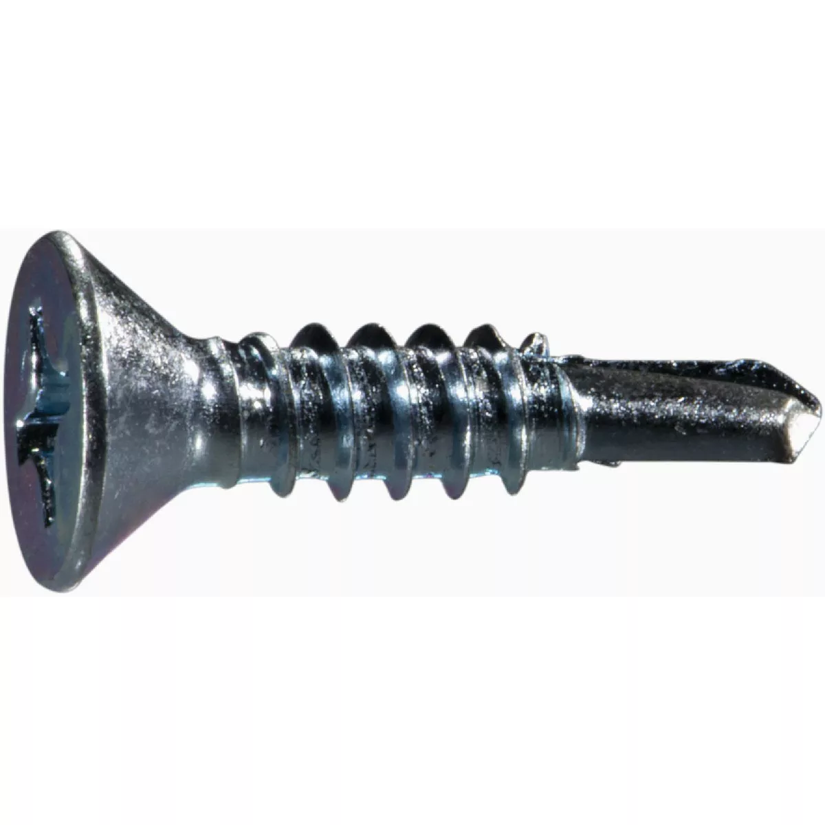 Midwest Fastener #12-14 x 1 In. Zinc Plated Steel Phillips Flat Head Self-Drilling Screws (1 Ct.)-