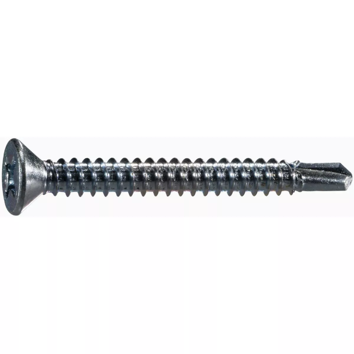 Midwest Fastener #12-14 x 2 In. Zinc Plated Steel Phillips Flat Head Self-Drilling Screws