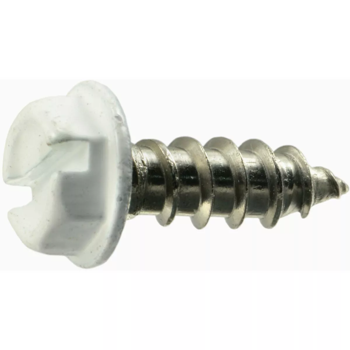 Midwest Fastener #8-14 x 1/2 In. White Painted 18-8 Stainless Steel Hex Washer Head Sheet Metal Screws (1 Ct.)