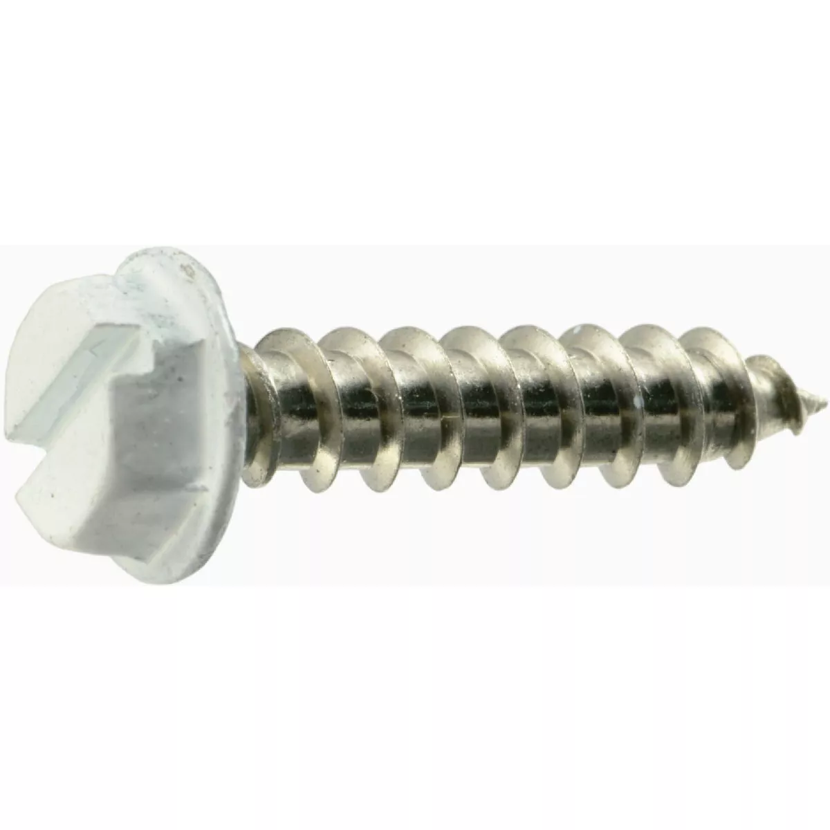 Midwest Fastener #8-14 x 3/4 In. White Painted 18-8 Stainless Steel Hex Washer Head Sheet Metal Screws (1 Ct.)
