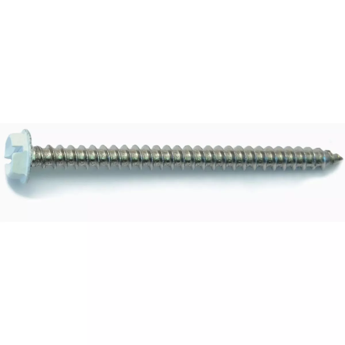 Midwest Fastener #10-11 x 2-1/2 In. White Painted 18-8 Stainless Steel Hex Washer Head Sheet Metal Screws (1 Ct.)