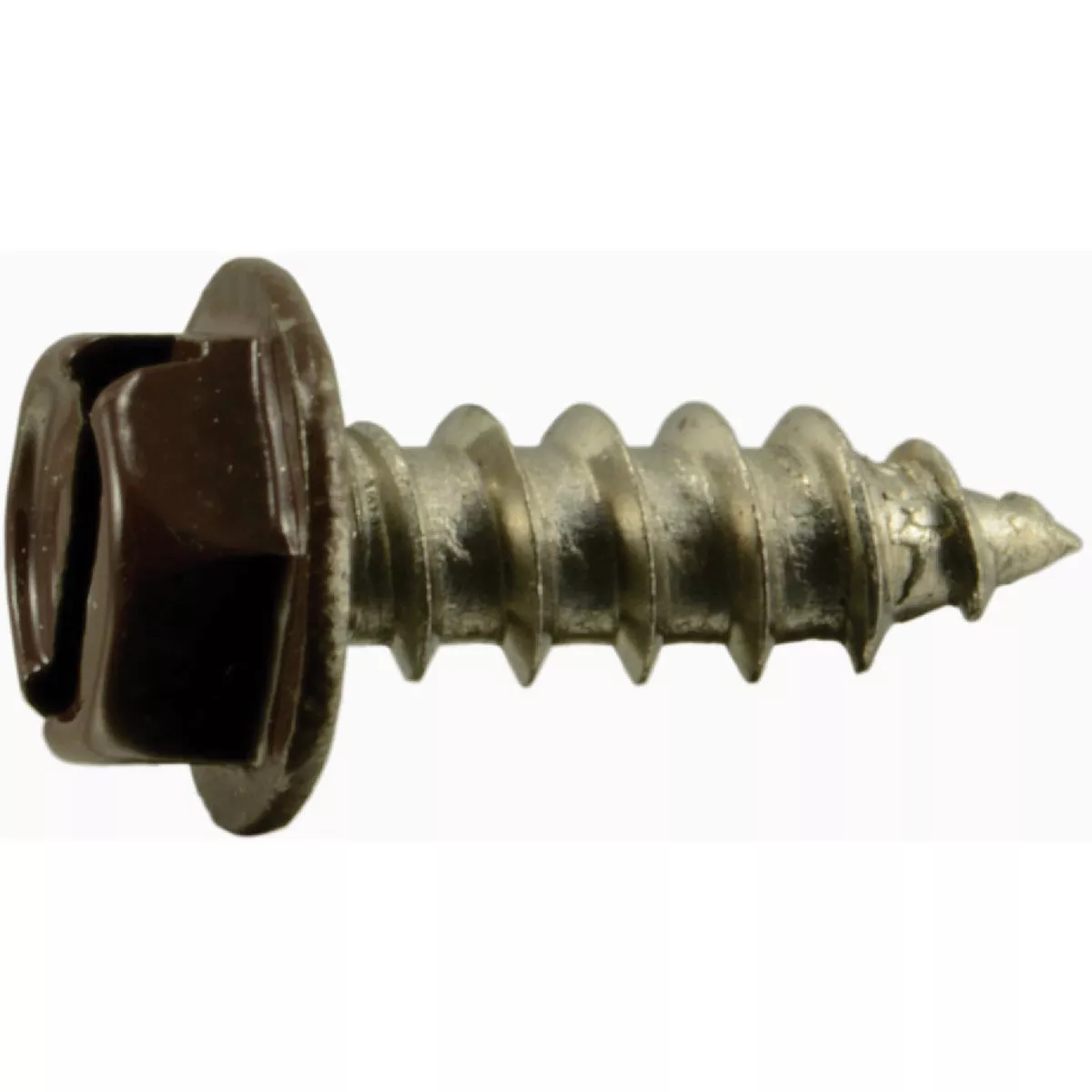Midwest Fastener #8 x 1/2 In. Brown Painted 18-8 Stainless Steel Hex Washer Head Sheet Metal Screws (1 Ct.)