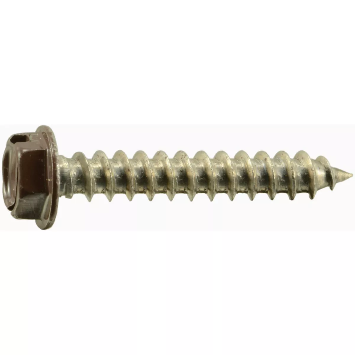 Midwest Fastener #8 x 1 In. Brown Painted 18-8 Stainless Steel Hex Washer Head Sheet Metal Screws (1 Ct.)