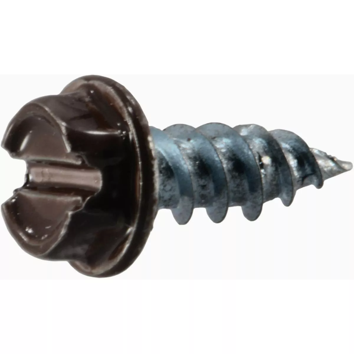 Midwest Fastener #8 x 1/2 In. Brown Painted Zinc Plated Steel Slotted Hex Washer Head Gutter Screws
