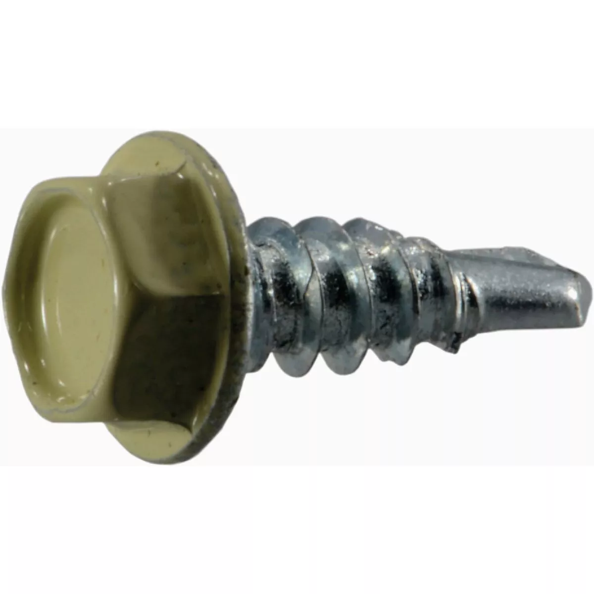 Midwest Fastener #8 x 1/2 In. Beige Painted Zinc Plated Steel Hex Washer Head Gutter Screw