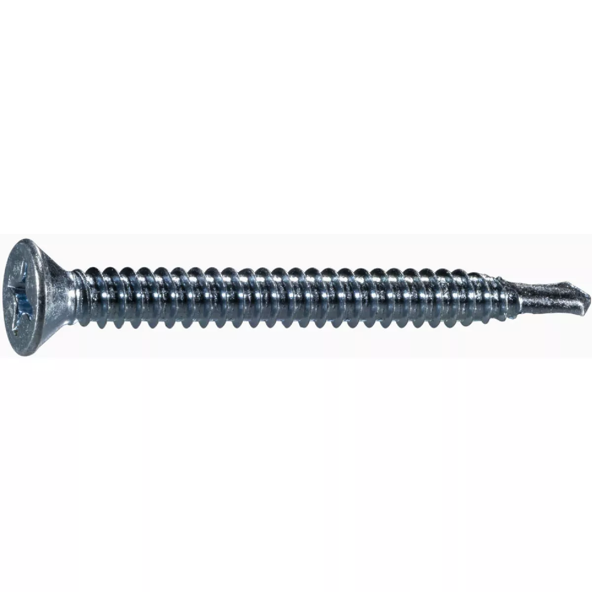 Midwest Fastener #14 x 2-1/2 In. Zinc Plated Steel Phillips Flat Head Self-Drilling Screws