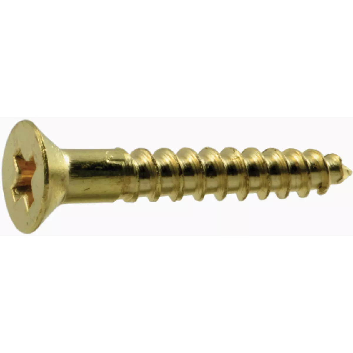 Midwest Fastener #4 x 3/4 In. Brass Phillips Flat Head Wood Screws