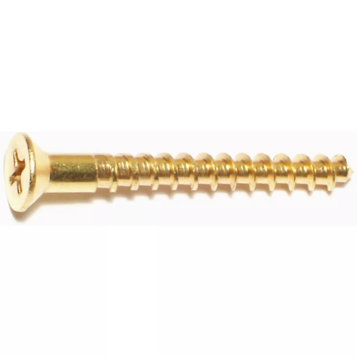 Midwest Fastener #8 x 1-1/2 In. Brass Phillips Flat Head Wood Screws (5 Ct.)