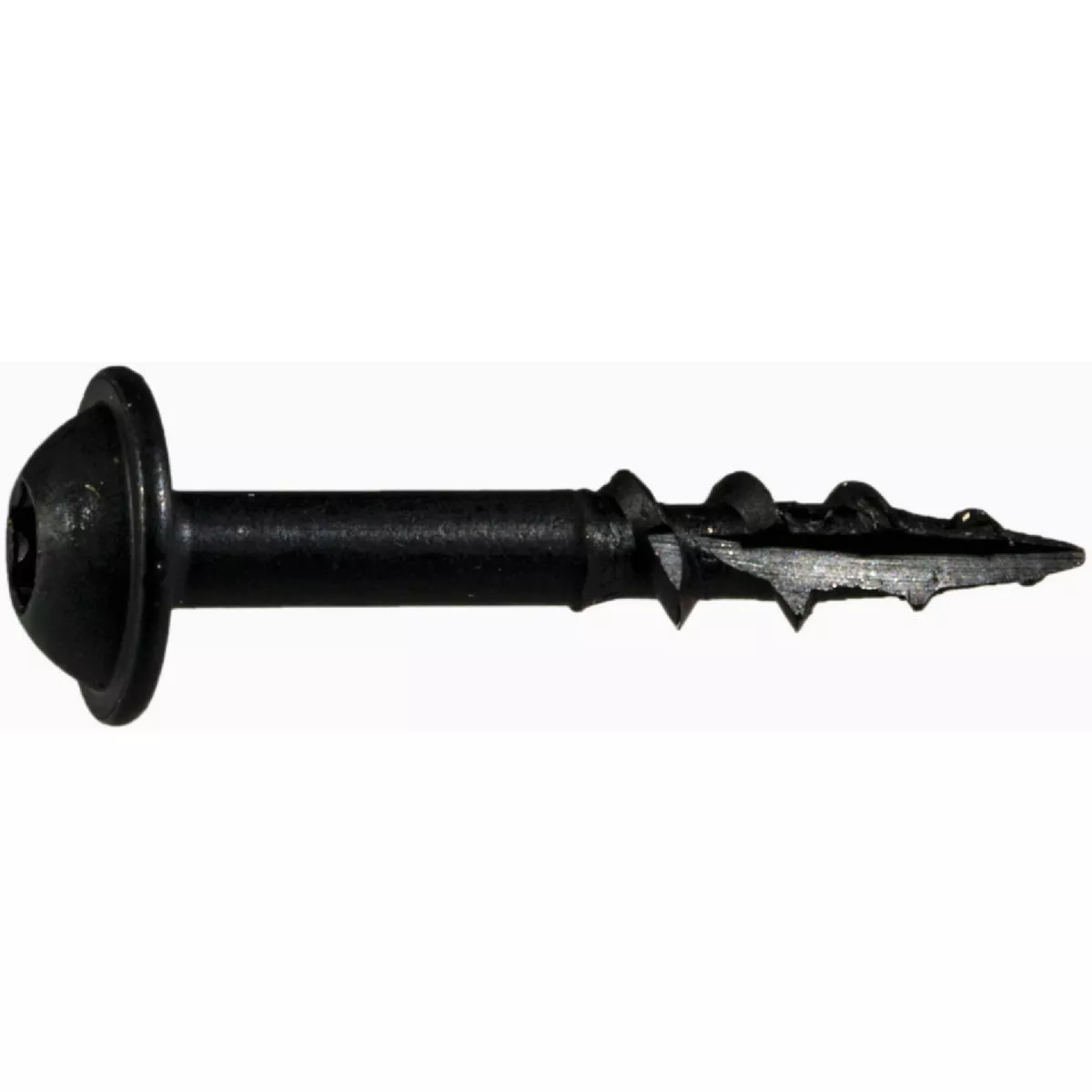Midwest Fastener #7 x 1 In. Black Phosphate Steel Coarse Thread Star Drive Round Washer Head Pocket Screws (5 Ct.)
