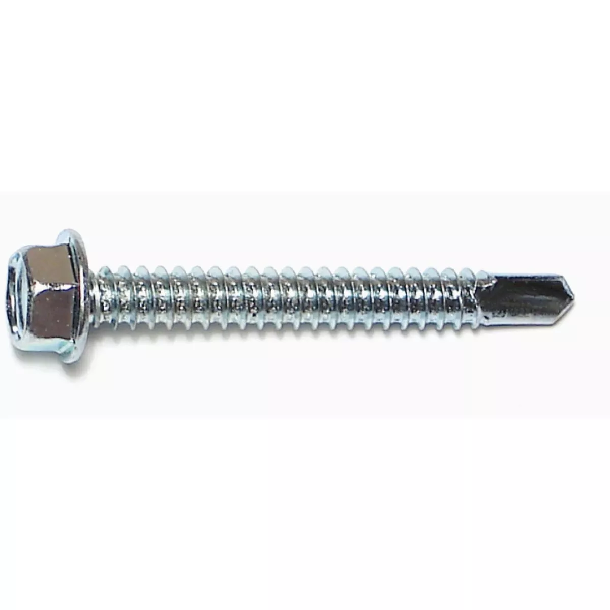 Midwest Fastener #14-14 x 2 In. Zinc Plated Steel Hex Washer Head Self-Drilling Screws