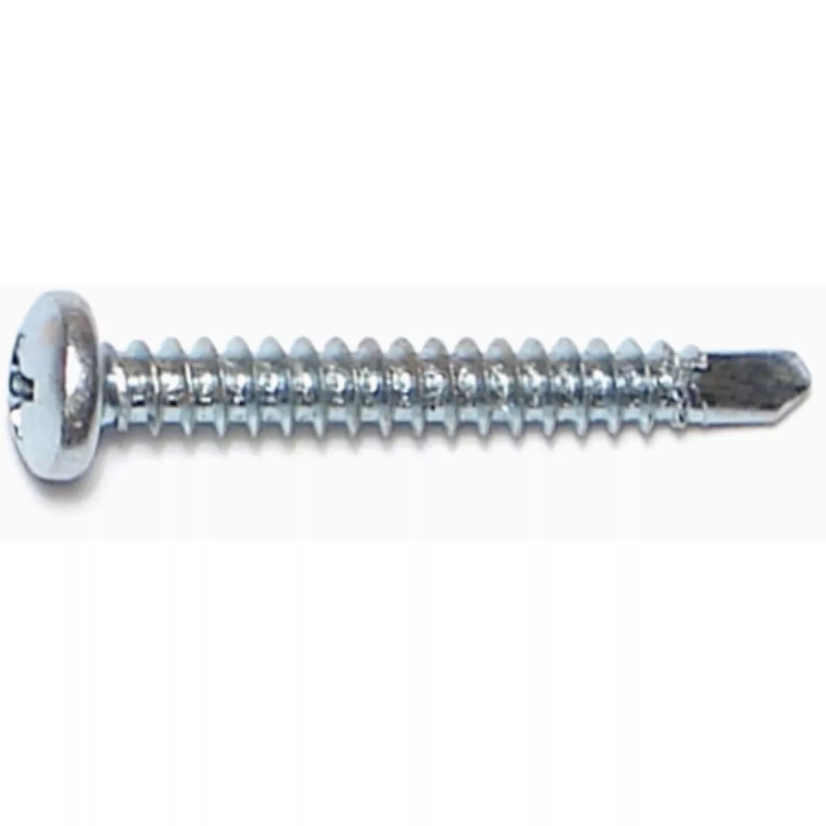 Midwest Fastener #8-18 x 1-1/4 In. Zinc Plated Steel Phillips Pan Head Self-Drilling Screws