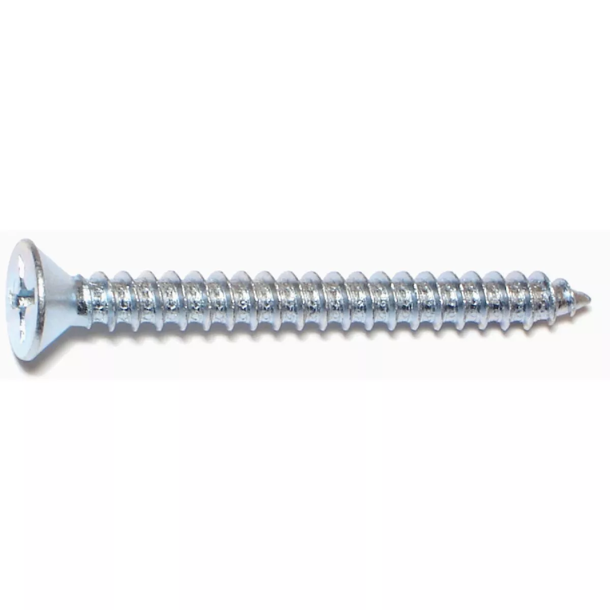 Midwest Fastener #14 x 2-1/2 In. Zinc Plated Steel Phillips Flat Head Sheet Metal Screws (5 Ct.)- - photo 2