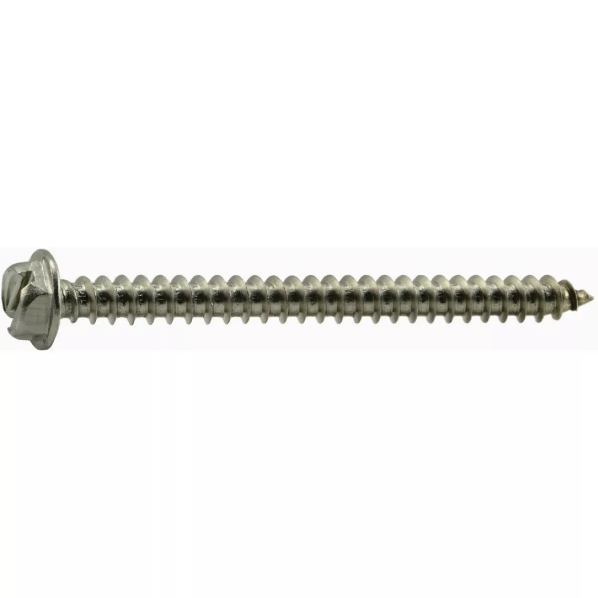 Midwest Fastener #8 x 2 In. 18-8 Stainless Steel Slotted Hex Washer Head Sheet Metal Screws