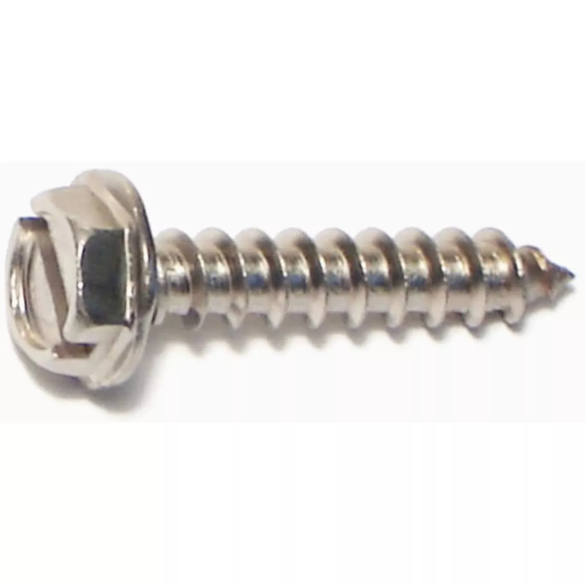 Midwest Fastener #10 x 1 In. 18-8 Stainless Steel Slotted Hex Washer Head Sheet Metal Screws
