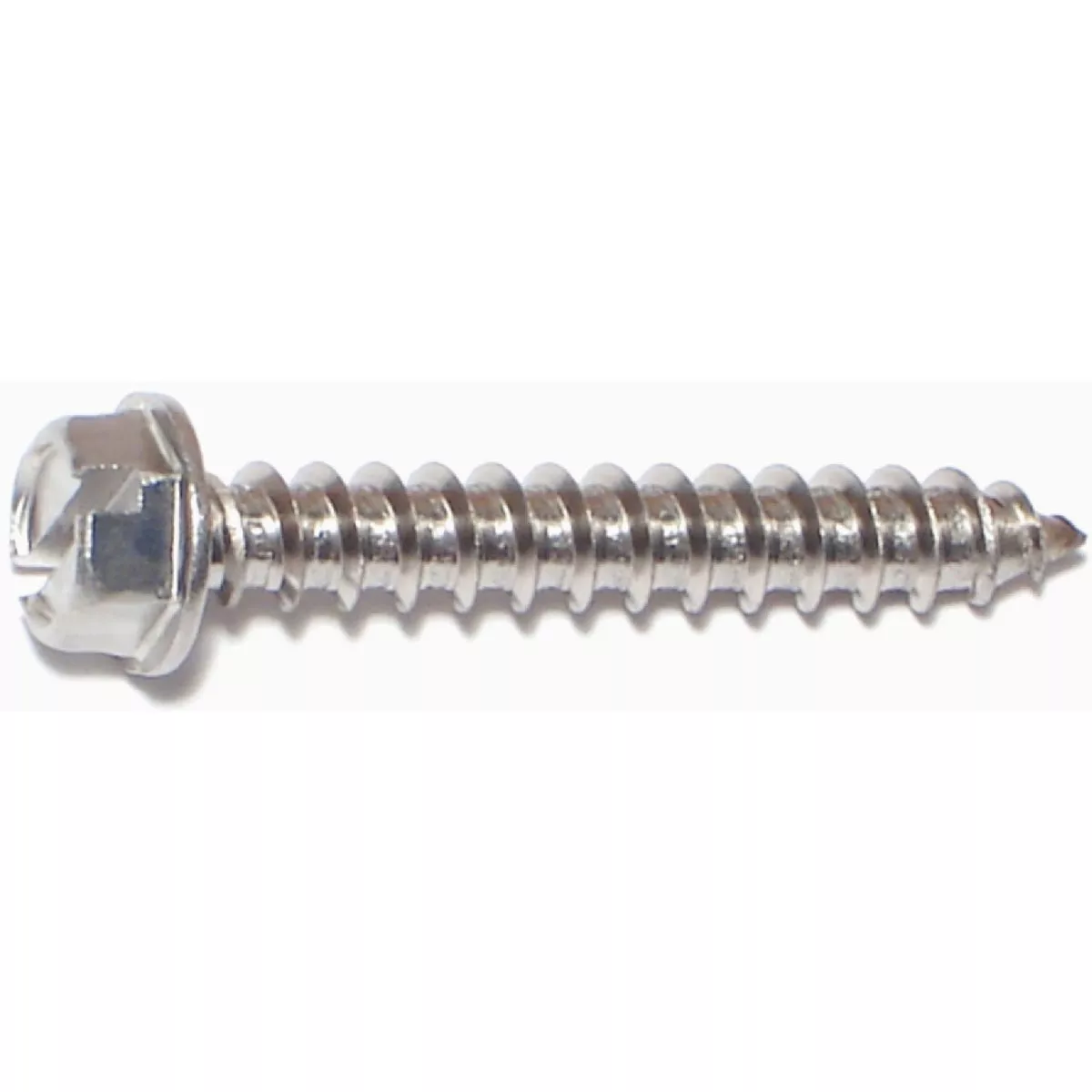 Midwest Fastener #12 x 1-1/2 In. 18-8 Stainless Steel Slotted Hex Washer Head Sheet Metal Screws (5 Ct.)