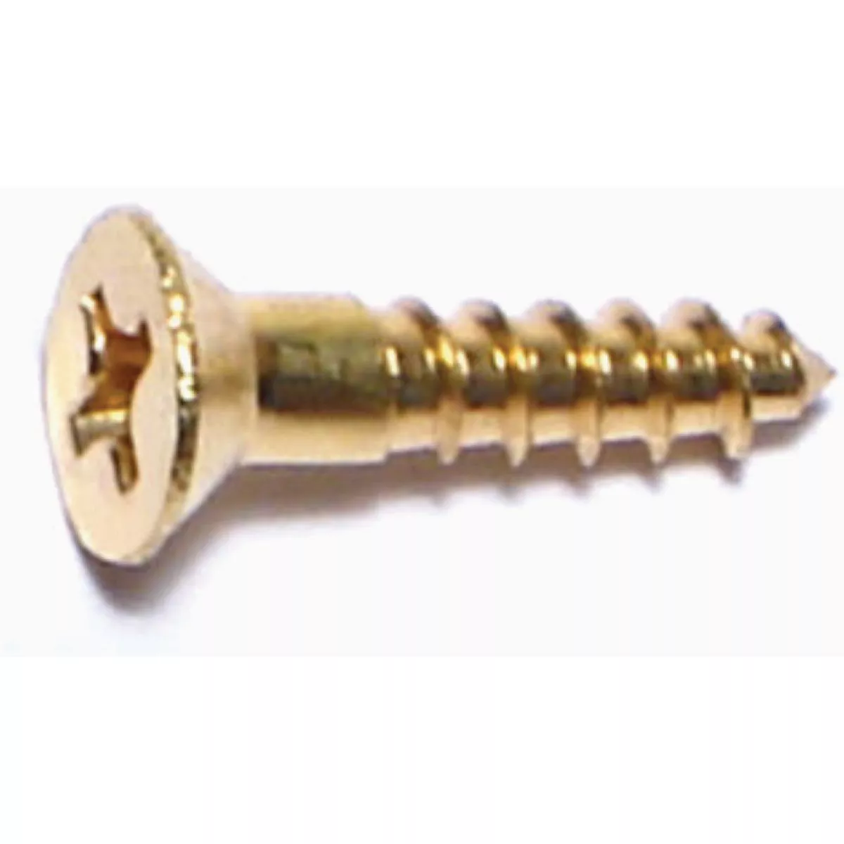Midwest Fastener #6 x 5/8 In. Brass Phillips Flat Head Wood Screws - photo 2