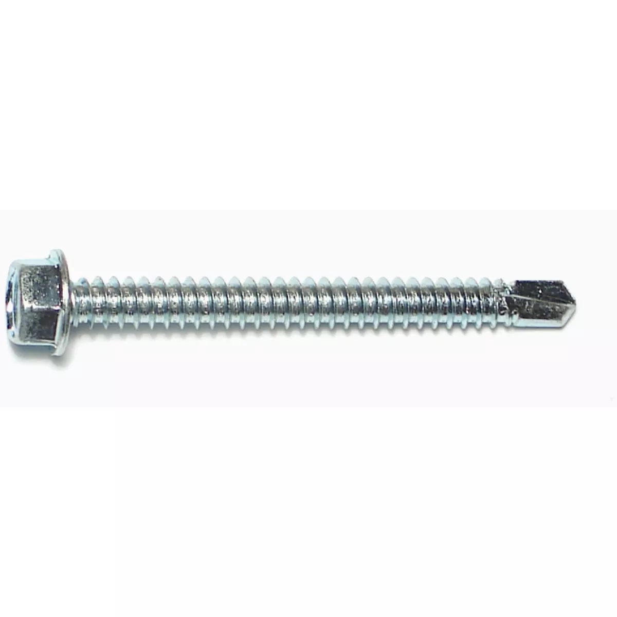 Midwest Fastener #14-14 x 2-1/2 In. Zinc Plated Steel Hex Washer Head Self-Drilling Screws - photo 2