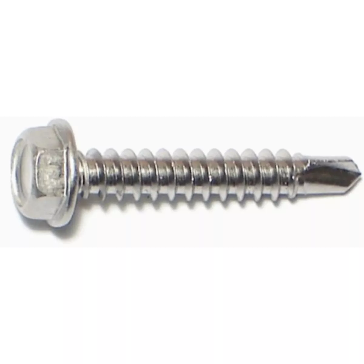 Midwest Fastener #8-18 x 1 In. 410 Stainless Steel Hex Washer Head Self-Drilling Screws