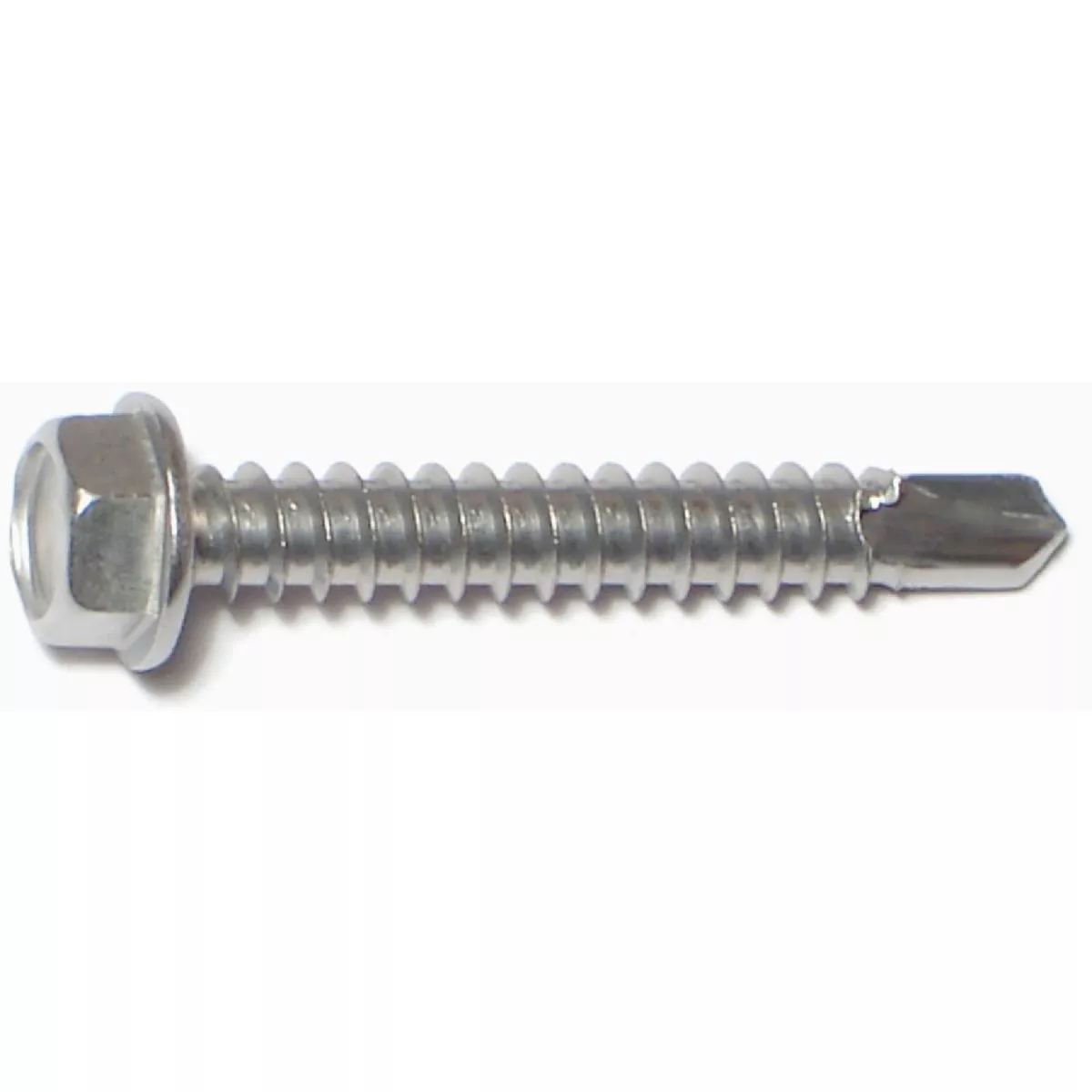 Midwest Fastener #12-14 x 1-1/2 In. 410 Stainless Steel Hex Washer Head Self-Drilling Screws (5 Ct.)-