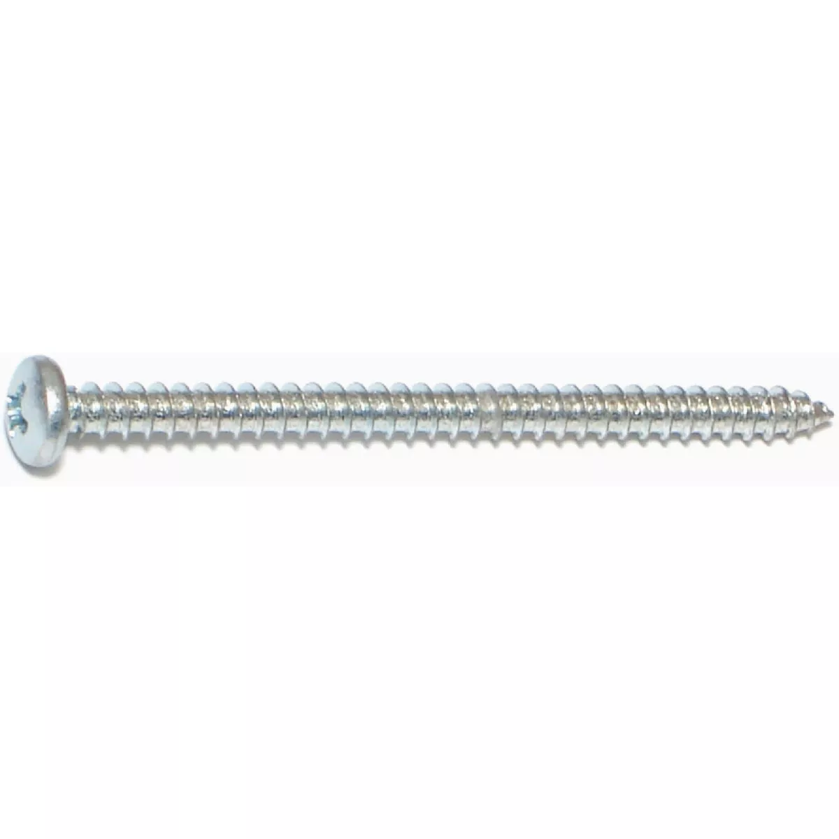 Midwest Fastener #8 x 2-1/2 In. Zinc Plated Steel Phillips Pan Head Sheet Metal Screws