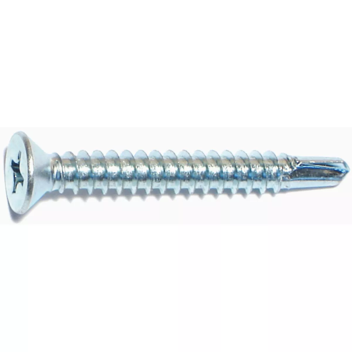 Midwest Fastener #10-16 x 1-1/2 In. Zinc Plated Steel Phillips Flat Head Self-Drilling Screws