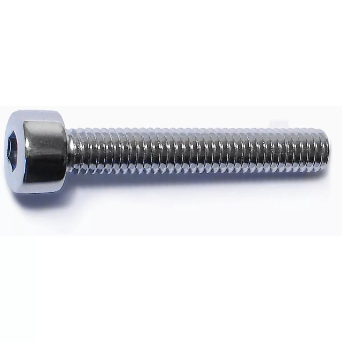 Midwest Fastener 4mm-0.7 x 25mm Chrome Plated Class 12.9 Steel Coarse Thread Smooth Head Hex Socket Cap Screws (10 Ct.)-