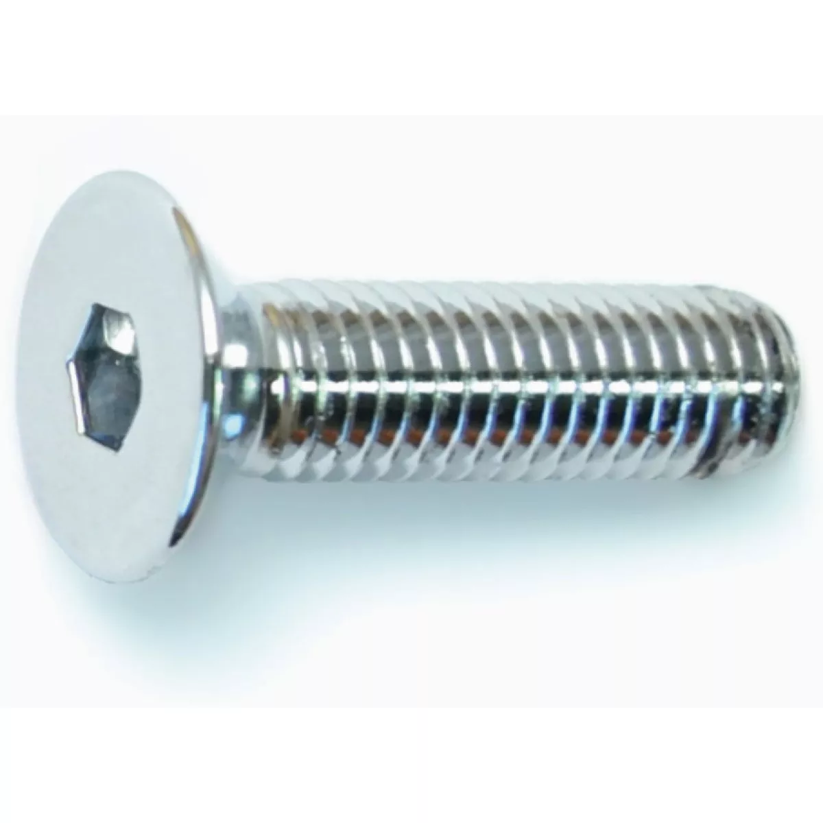 Midwest Fastener 8mm-1.25 x 30mm Chrome Plated Class 10.9 Steel Coarse Thread Flat Head Hex Socket Cap Screws (10 Ct.)
