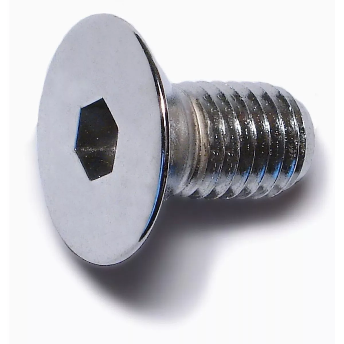 Midwest Fastener 10mm-1.5 x 20mm Chrome Plated Class 10.9 Steel Coarse Thread Flat Head Hex Socket Cap Screws (10 Ct.)