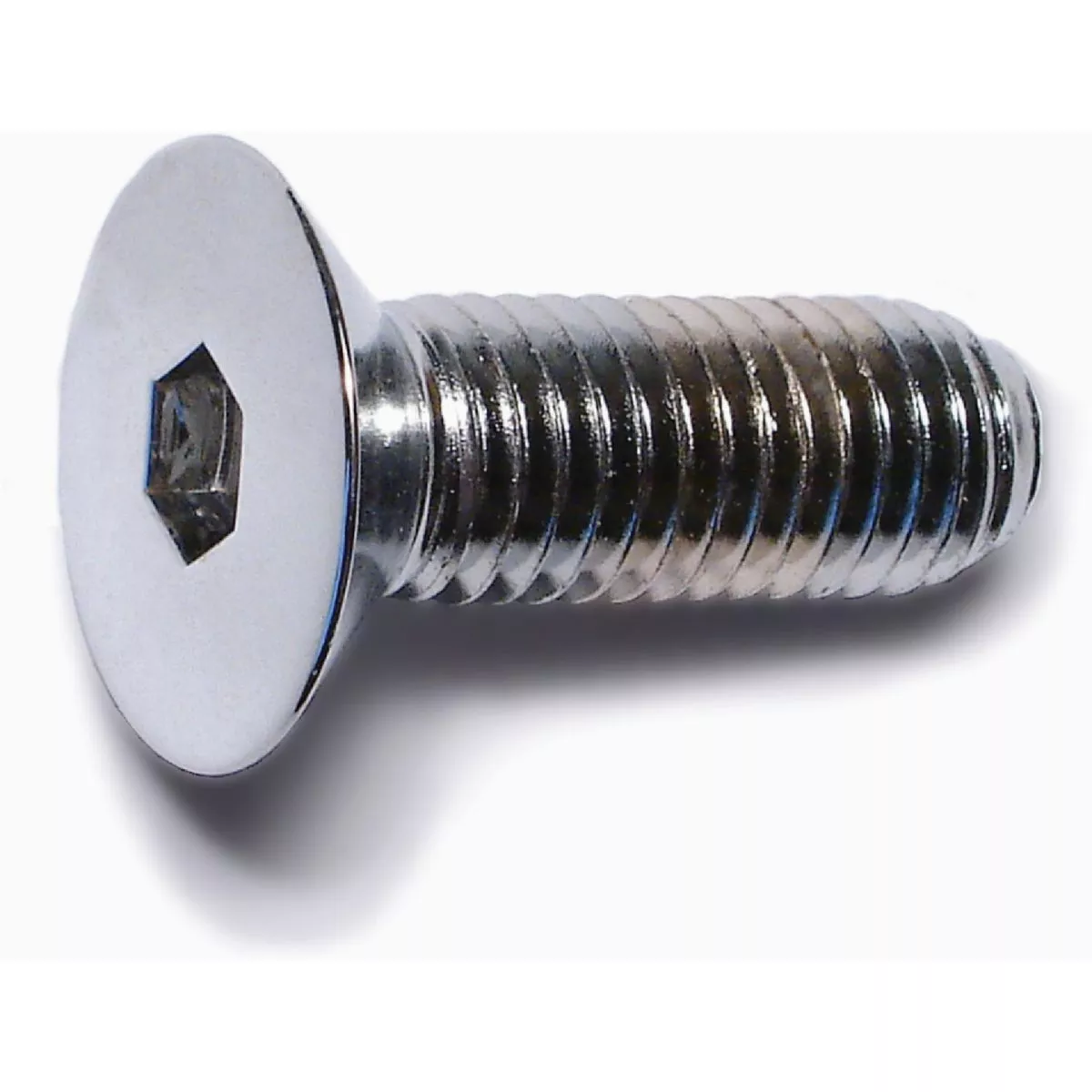 Midwest Fastener 10mm-1.5 x 30mm Chrome Plated Class 10.9 Steel Coarse Thread Flat Head Hex Socket Cap Screws (10 Ct.)