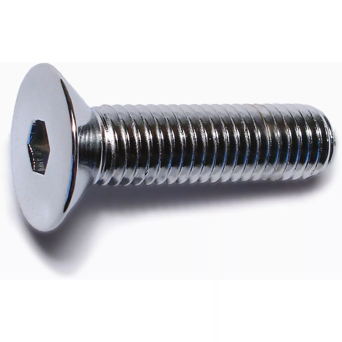 Midwest Fastener 10mm-1.5 x 40mm Chrome Plated Class 10.9 Steel Coarse Thread Flat Head Hex Socket Cap Screws (10 Ct.)