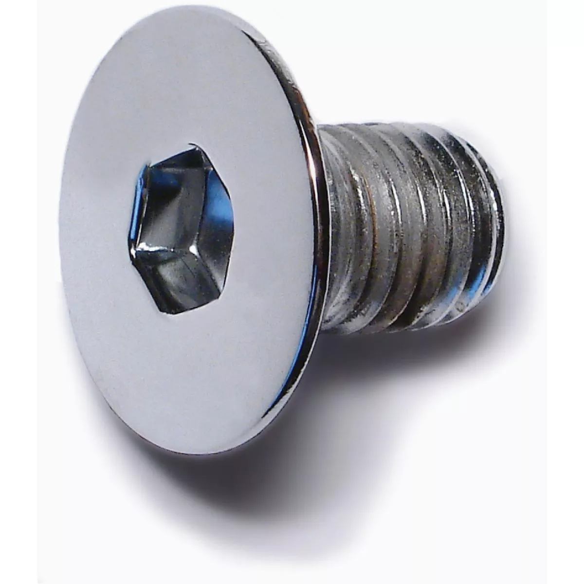 Midwest Fastener 12mm-1.75 x 20mm Chrome Plated Class 10.9 Steel Coarse Thread Flat Head Hex Socket Cap Screws (10 Ct.)-