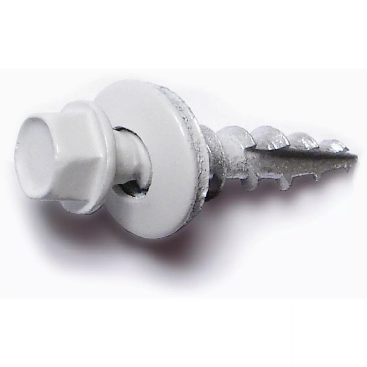 Midwest Fastener #10 x 1 In. White Painted Steel Hex Washer Head Type 17 Pole Barn Self-Drilling Screws (20 Ct.)