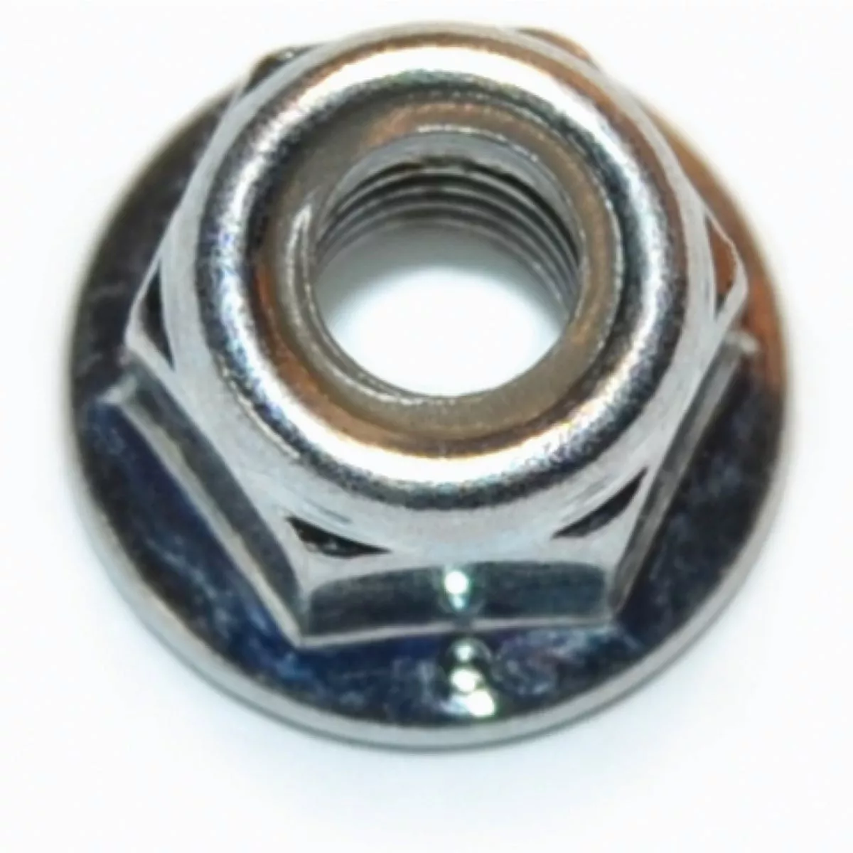 Midwest Fastener 6mm-1.0 Zinc Plated Class 8 Steel Coarse Thread Flange Nylon Insert Lock Nuts