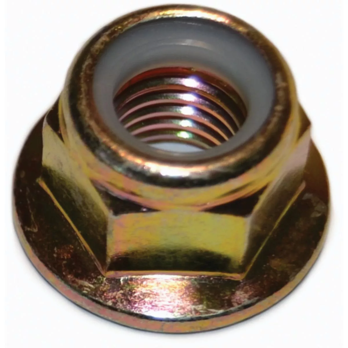 Midwest Fastener 14mm-2.0 Zinc Plated Class 8 Steel Coarse Thread Flange Nylon Insert Lock Nuts