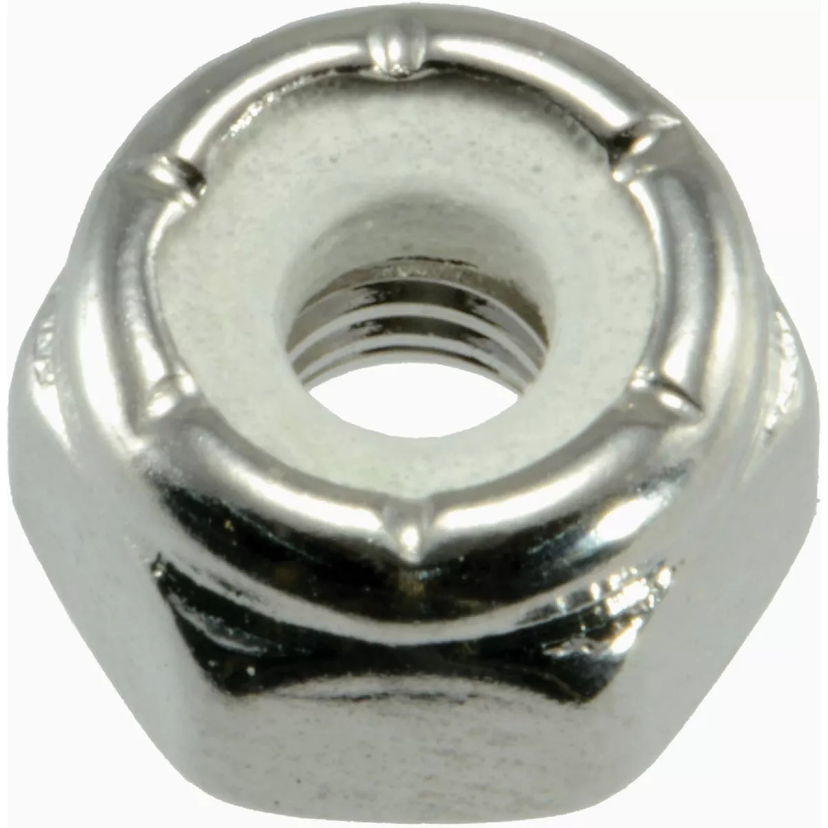 Midwest Fastener #8-32 Polished 18-8 Stainless Steel Coarse Thread Nylon Insert Lock Nuts (12 Ct.)