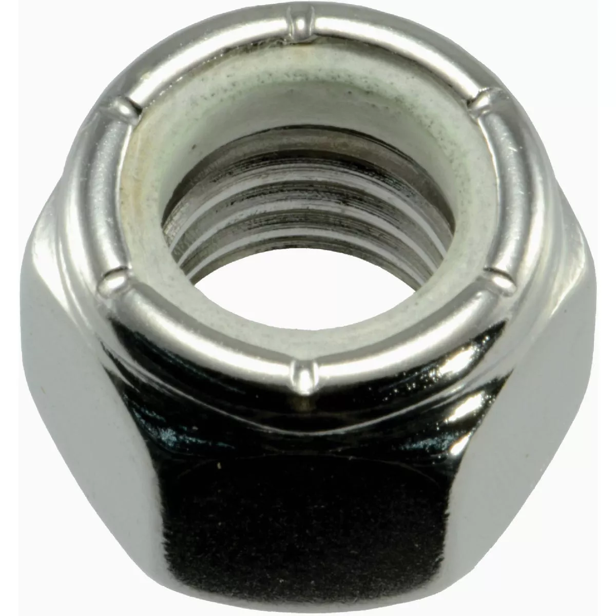 Midwest Fastener 1/2 In.-13 Polished 18-8 Stainless Steel Coarse Thread Nylon Insert Lock Nuts (3 Ct.)