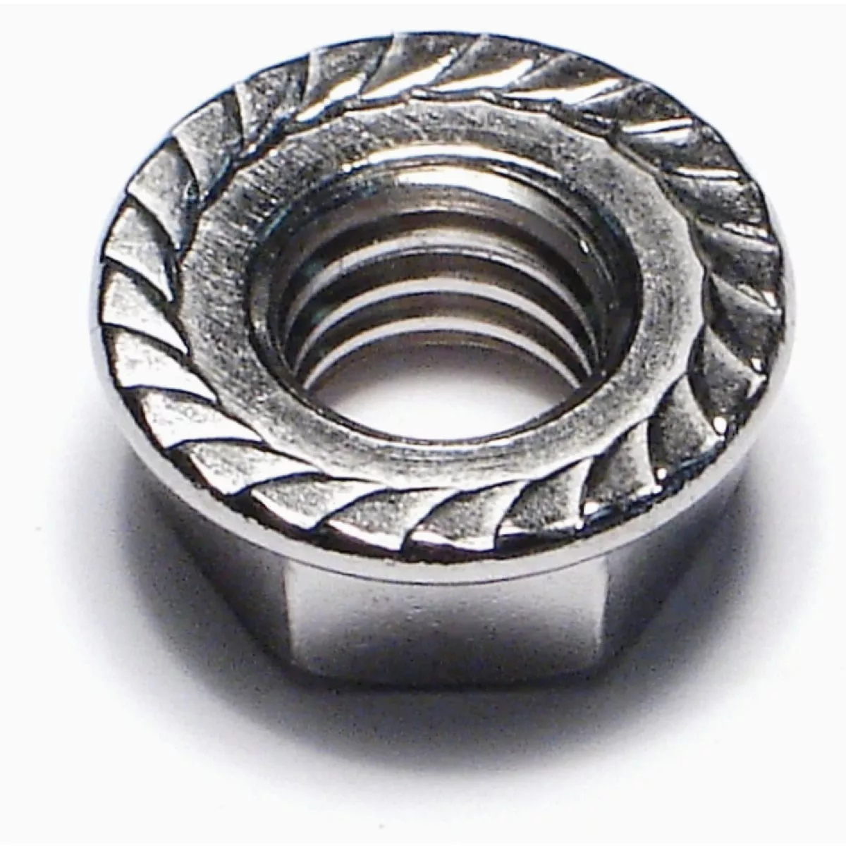 Midwest Fastener 3/8 In.-16 18-8 Stainless Steel Coarse Thread Serrated Lock Nuts