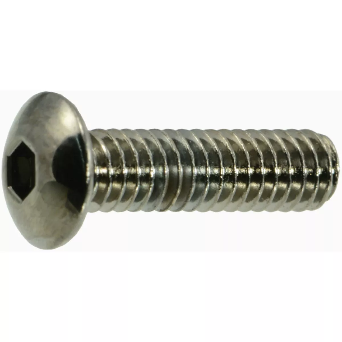 Midwest Fastener #8-32 x 5/8 In. Black Chrome Plated Steel Coarse Thread Button Head Socket Cap Screws