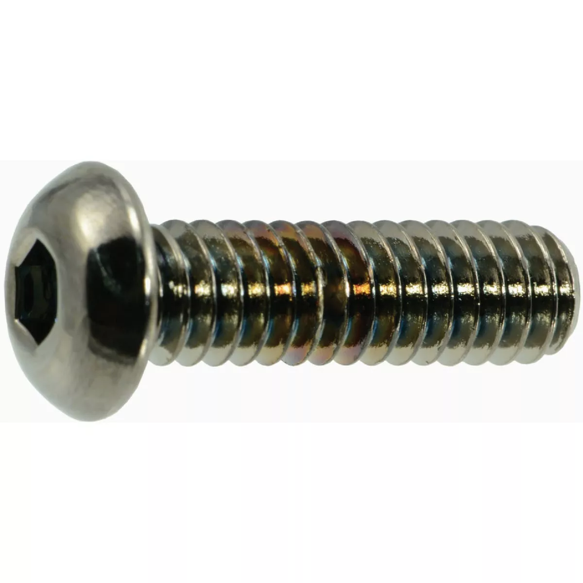 Midwest Fastener 1/4 In.-20 x 7/8 In. Black Chrome Plated Steel Coarse Thread Button Head Socket Cap Screws (6 Ct.)