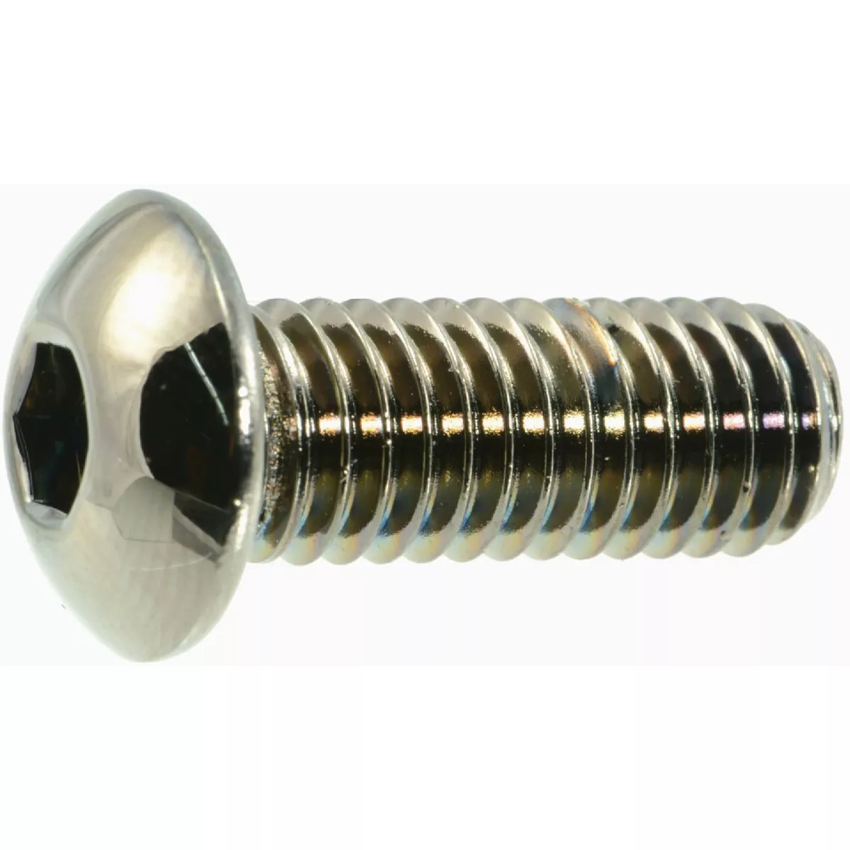 Midwest Fastener 3/8 In.-16 x 1 In. Black Chrome Plated Steel Coarse Thread Button Head Socket Cap Screws (5 Ct.)