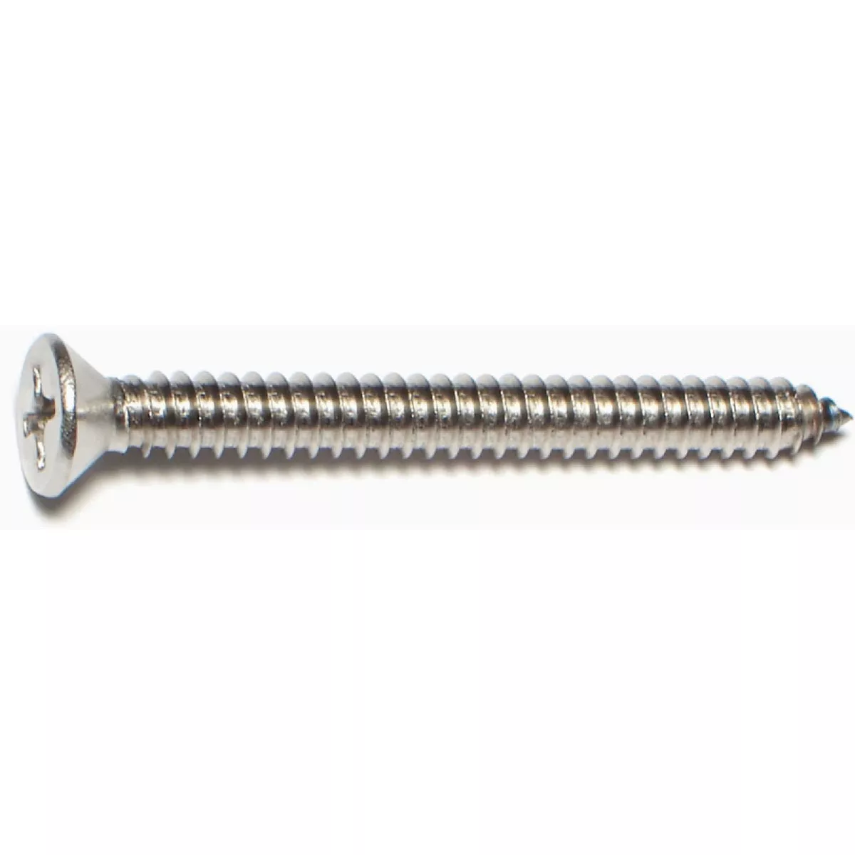 Midwest Fastener #14 x 2-1/2 In. 18-8 Stainless Steel Phillips Flat Head Sheet Metal Screws - photo 2