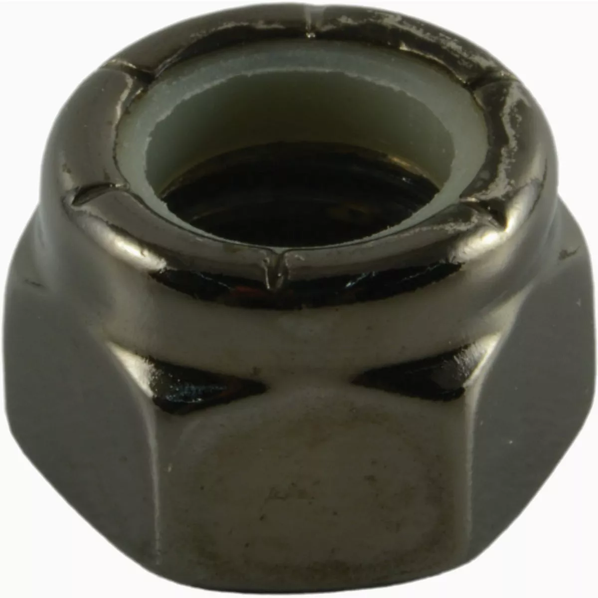 Midwest Fastener 7/16 In.-14 Black Chrome Plated Steel Coarse Thread Nylon Insert Lock Nuts (4 Ct.)