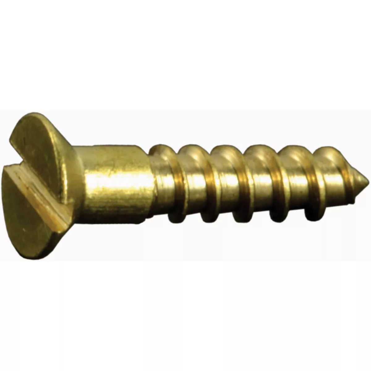 Midwest Fastener #1 x 3/8 In. Brass Slotted Flat Head Wood Screws