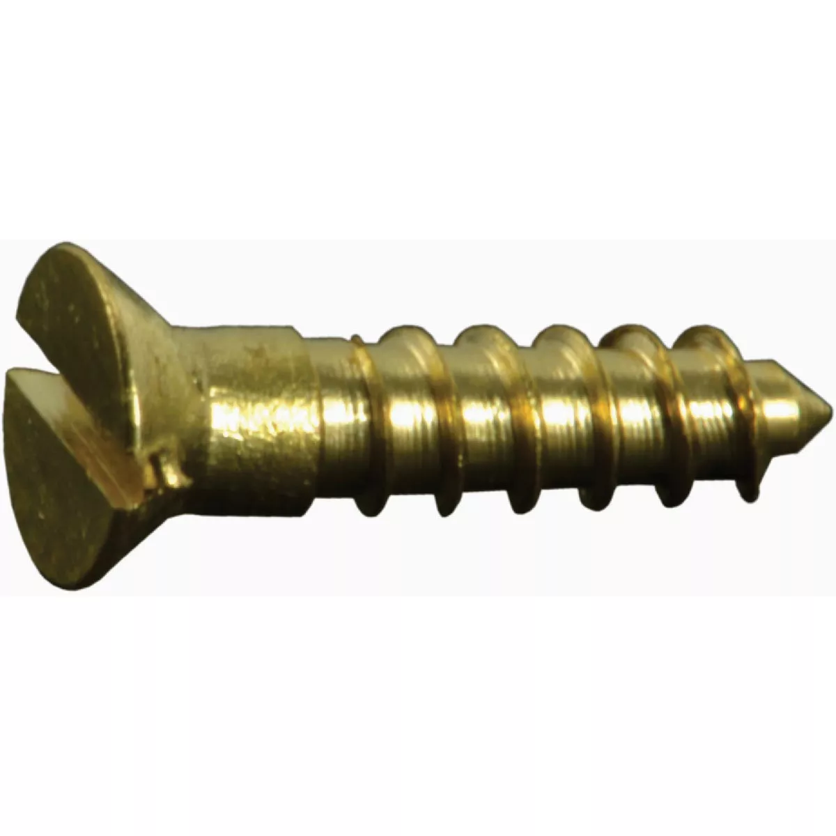 Midwest Fastener #2 x 3/8 In. Brass Slotted Flat Head Wood Screws (30 Ct.) - photo 2