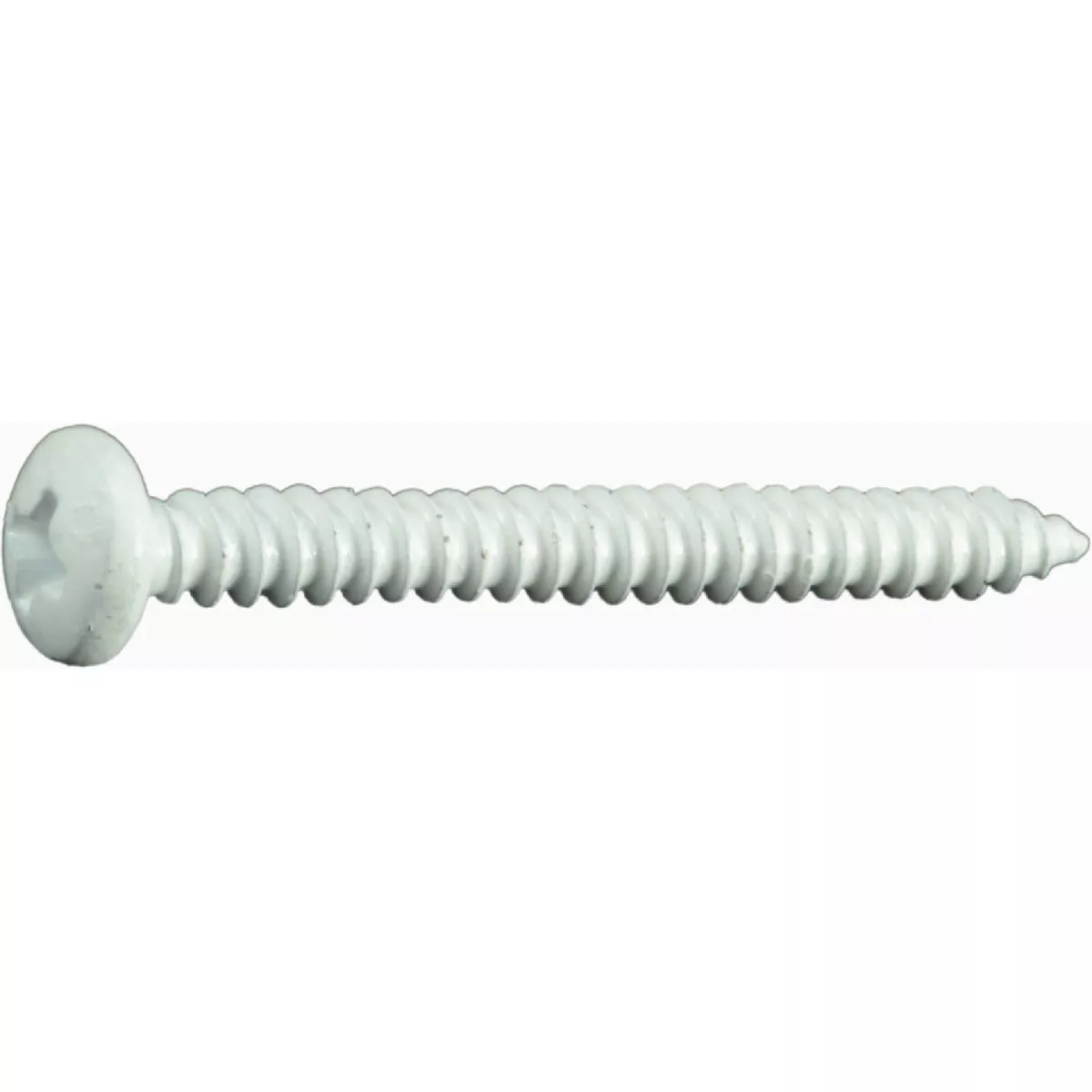 Midwest Fastener #8 x 1-1/2 In. White Steel Phillips Pan Head Sheet Metal Screws