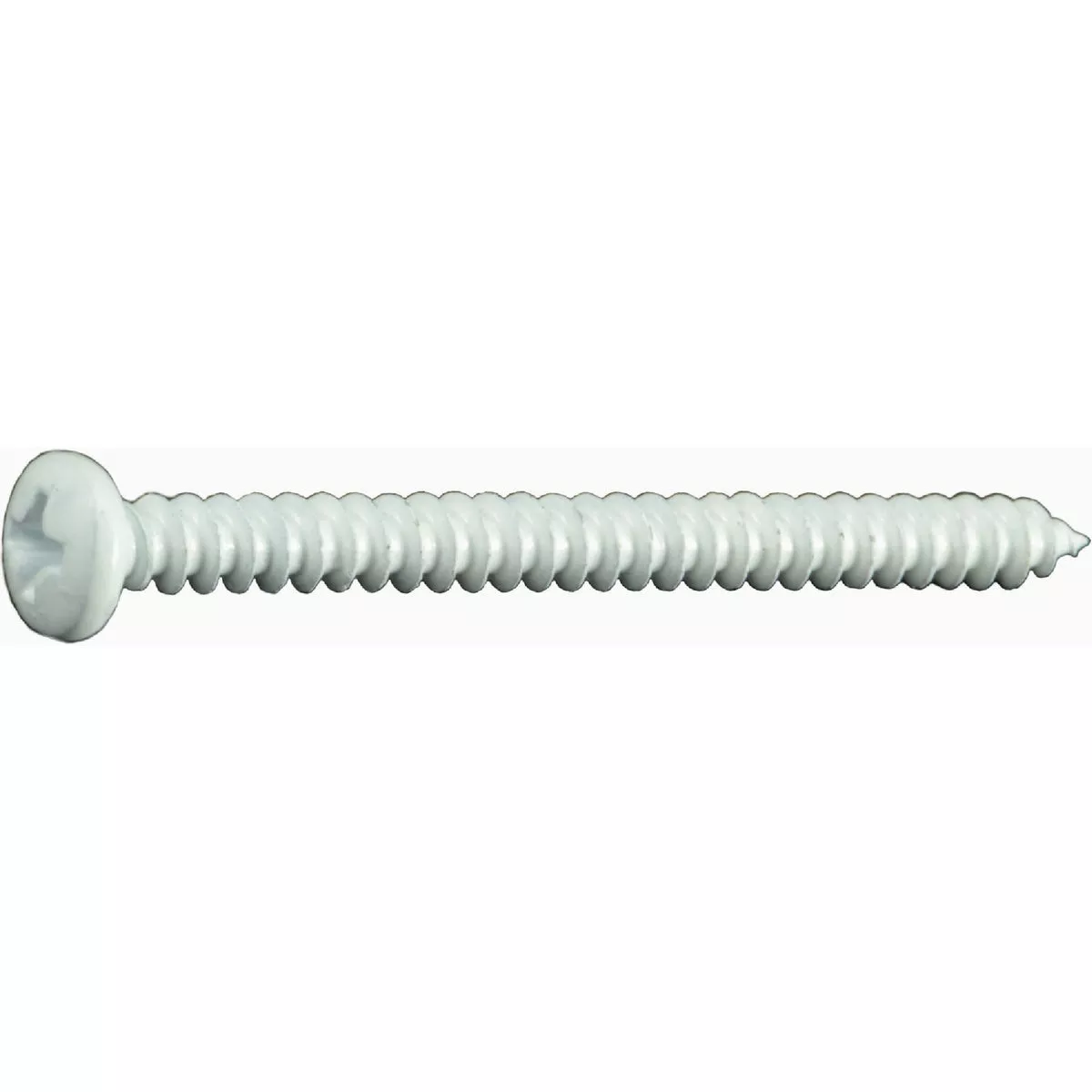 Midwest Fastener #8 x 2 In. White Steel Phillips Pan Head Sheet Metal Screws (25 Ct.)