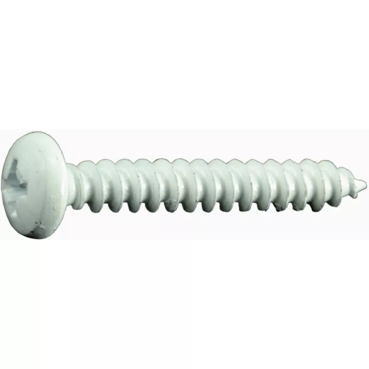 Midwest Fastener #10 x 1-1/4 In. White Steel Phillips Pan Head Sheet Metal Screws (25 Ct.)